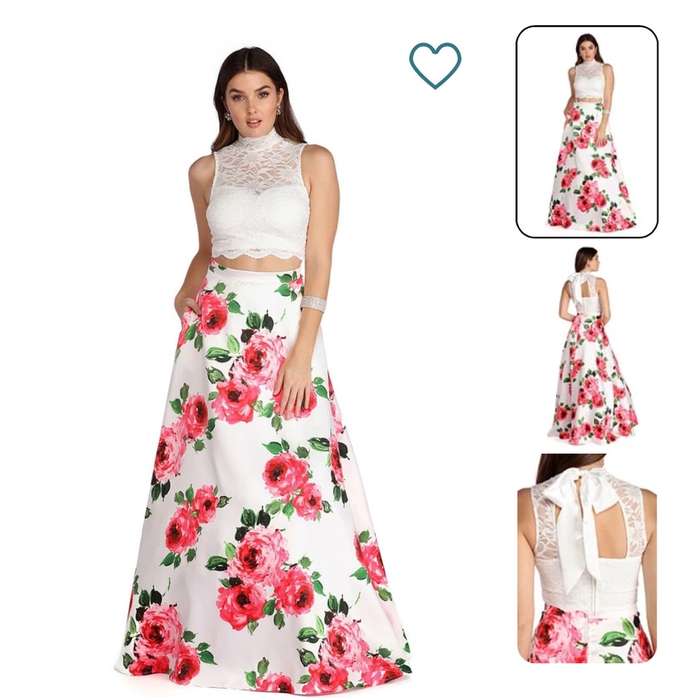 Amalia Floral Two Piece Gown
